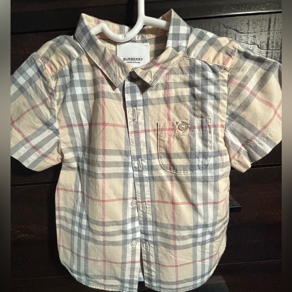 18month Burberry button shirt